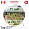 affiche Soirée Pérou pour les étudiants